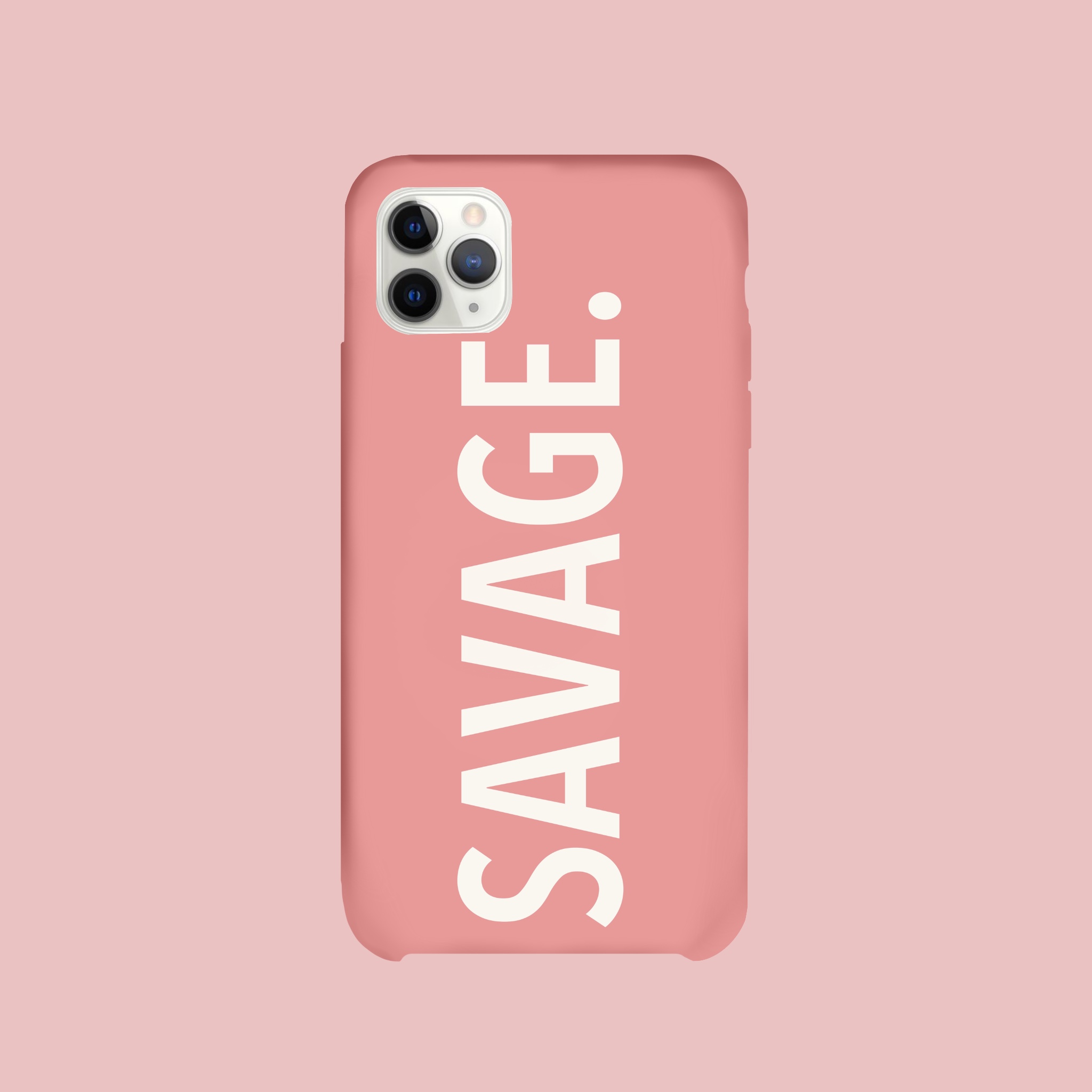 Im A Savage Pastel Pink Word Glass case for iPhone SE 2020