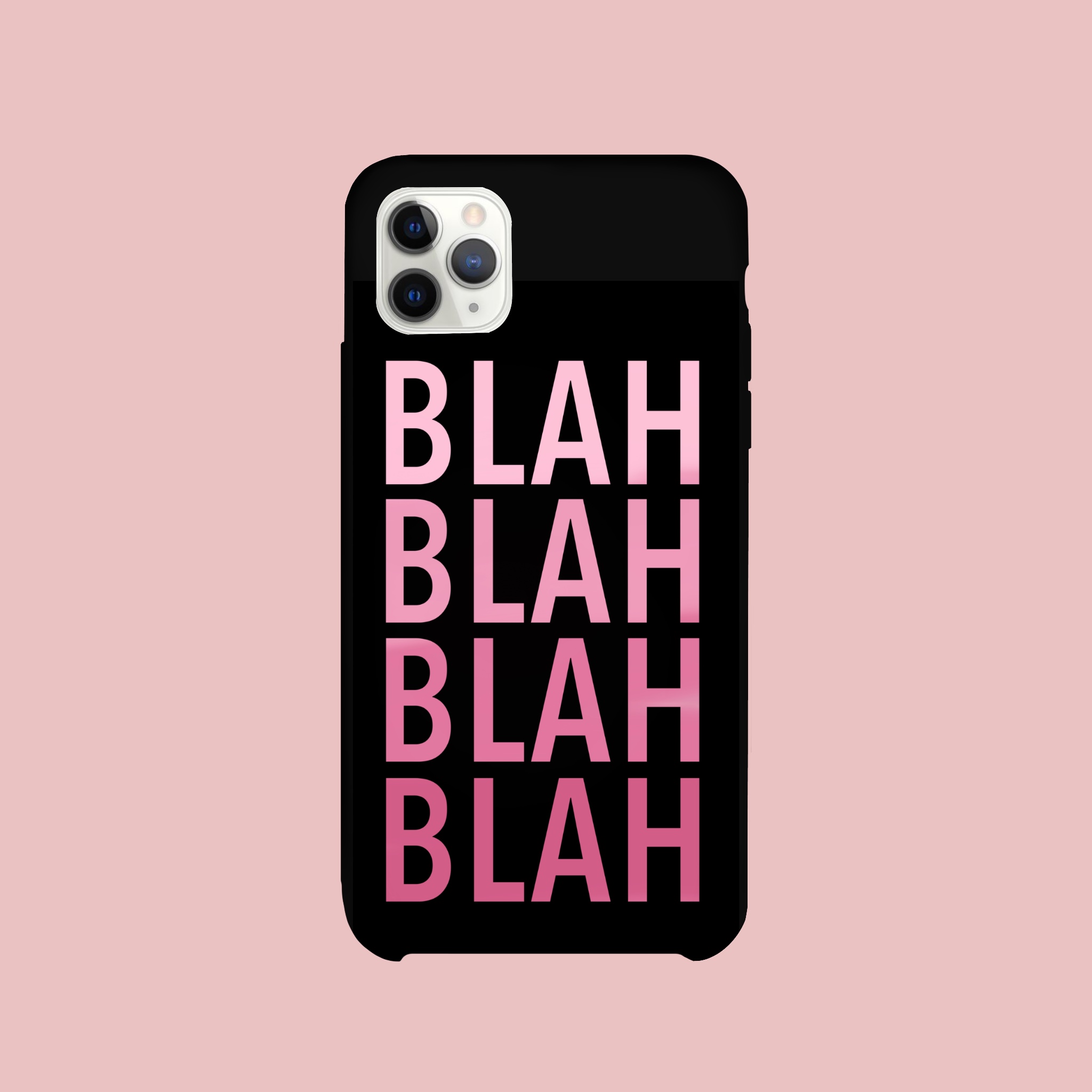 Blah Blah Blah Pink Statement Word Glass case for iPhone XS Max