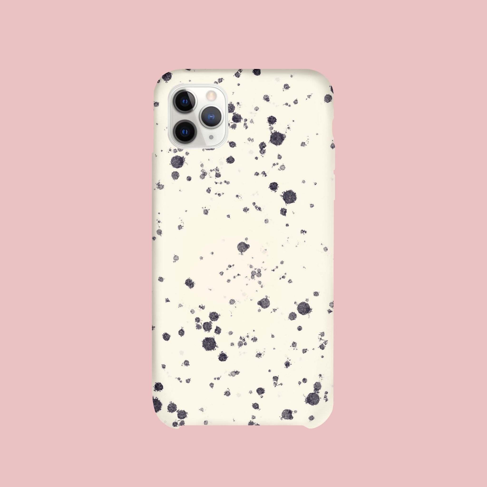 Pastel Black Paint Splatter Glass case for iPhone 6s