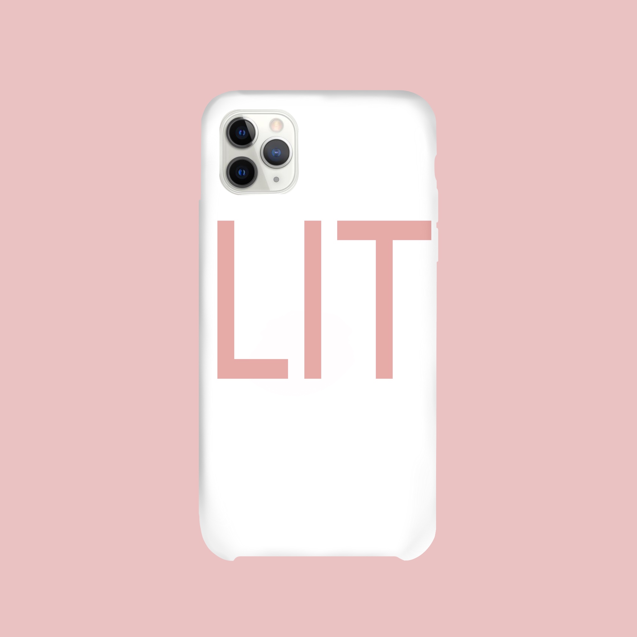 Lit Pink & White Word Glass case for iPhone 6s