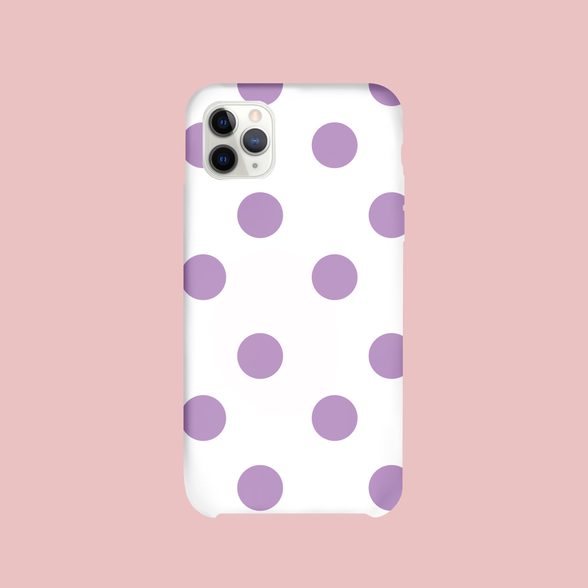 Lavendar Polka Dots Glass case for iPhone 8Plus