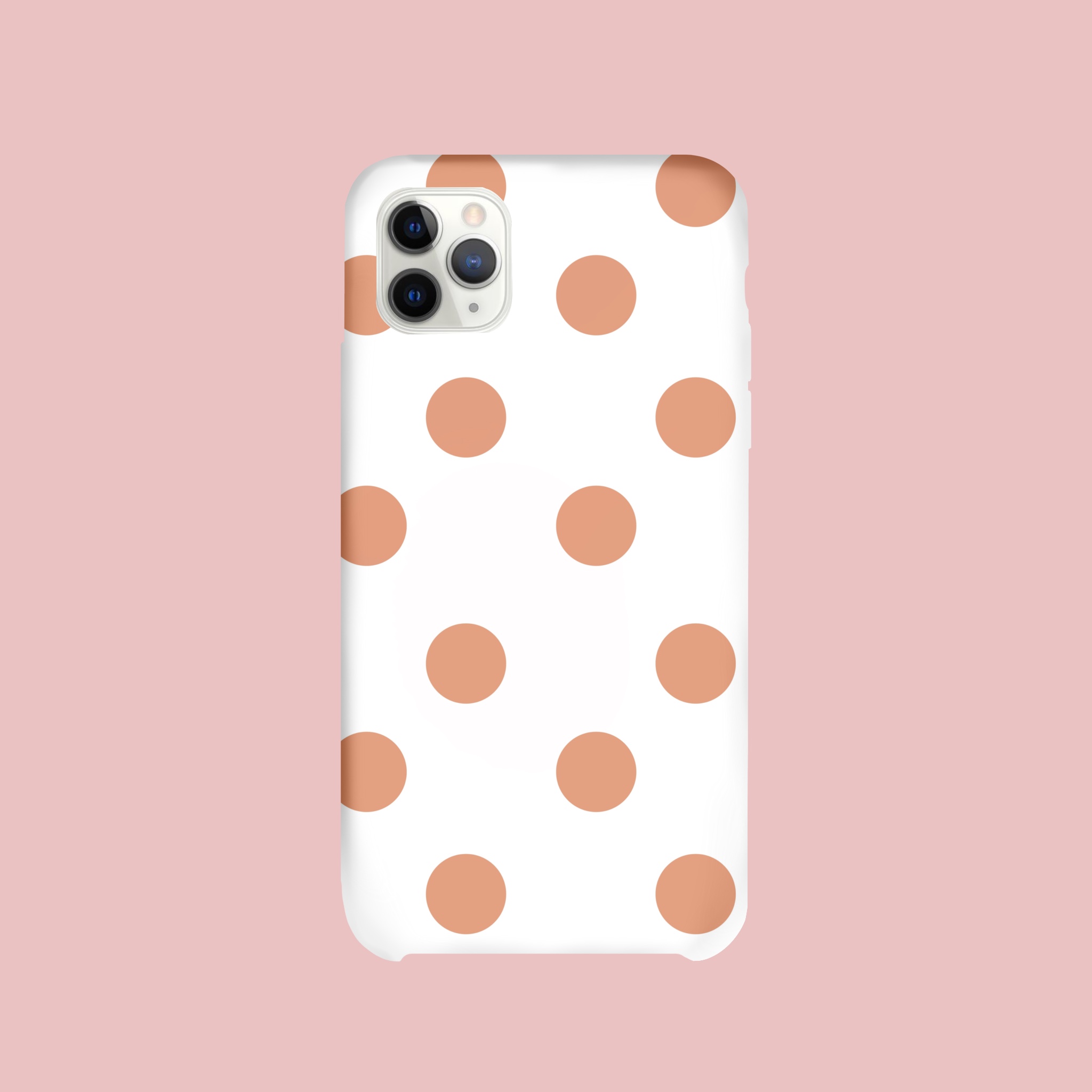 Peach Polka Dots Pattern Hard Case for iPhone XS Max