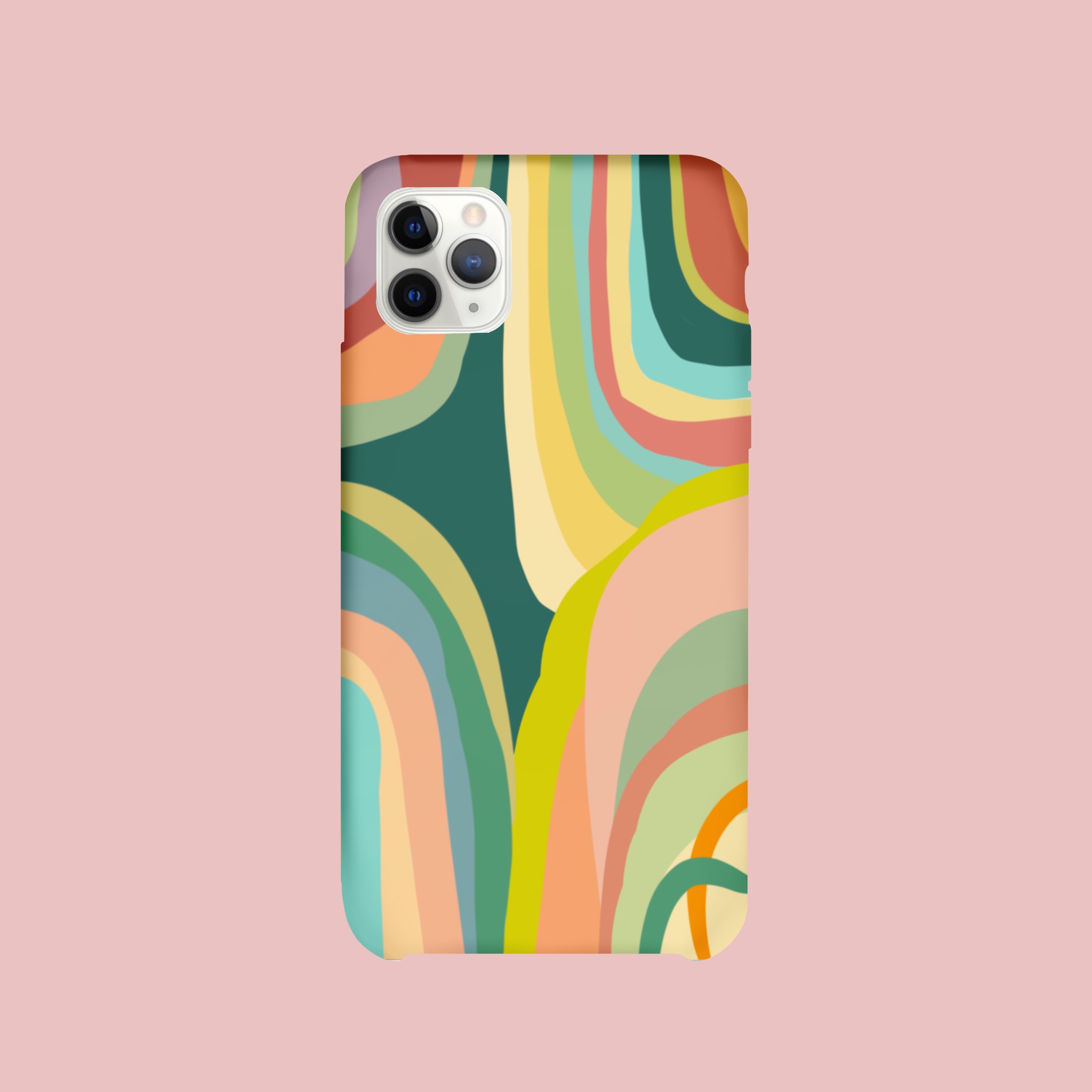 Funky Colorful Abstract Loop Glass Case for iPhone 6s