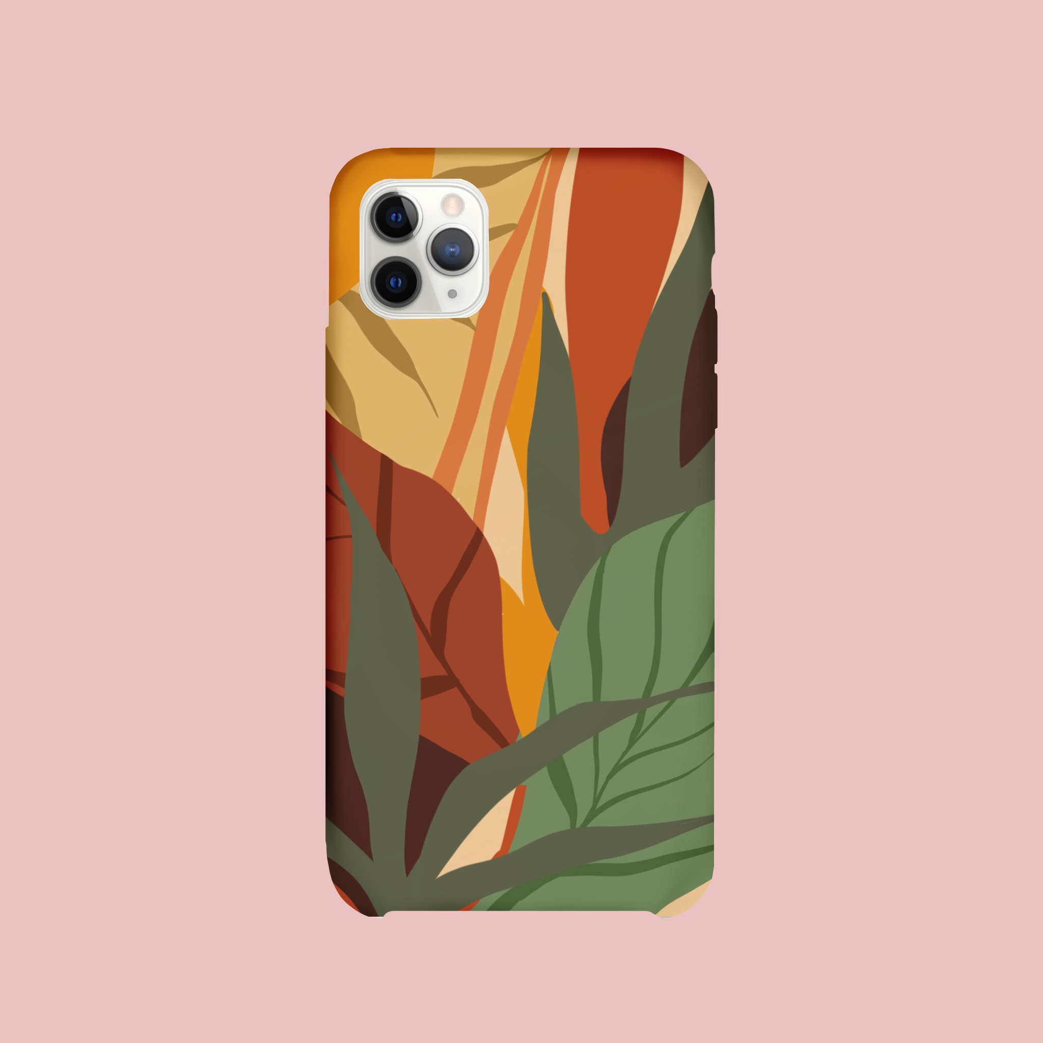 Rust Orange Tropical Abstract Pattern Hard Case for iPhone 6