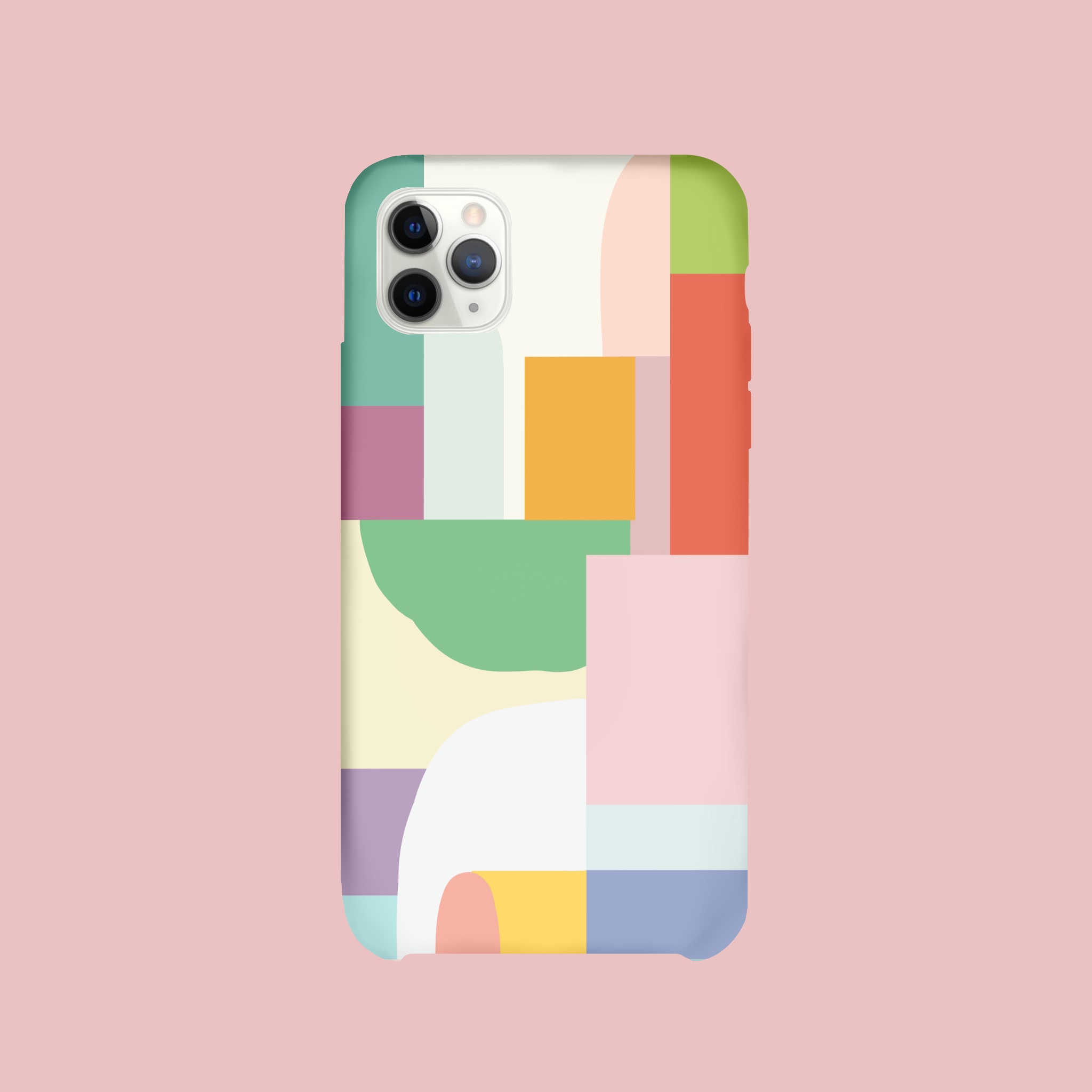 Minimalist Pastel Multi Colour Abstract Hard Case for iPhone 11 Pro Max