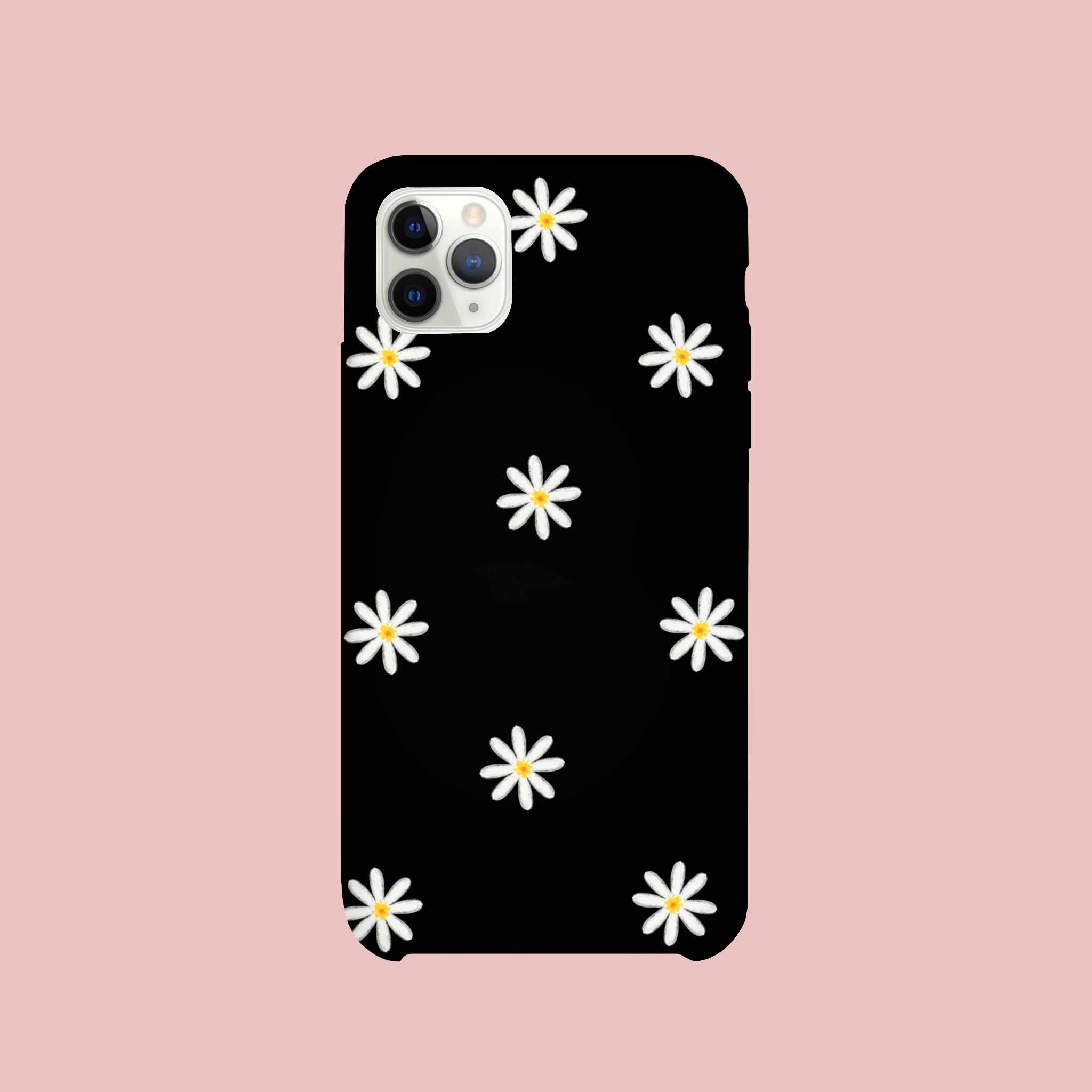 Daisy Flower Pattern Glass Case for iPhone XR