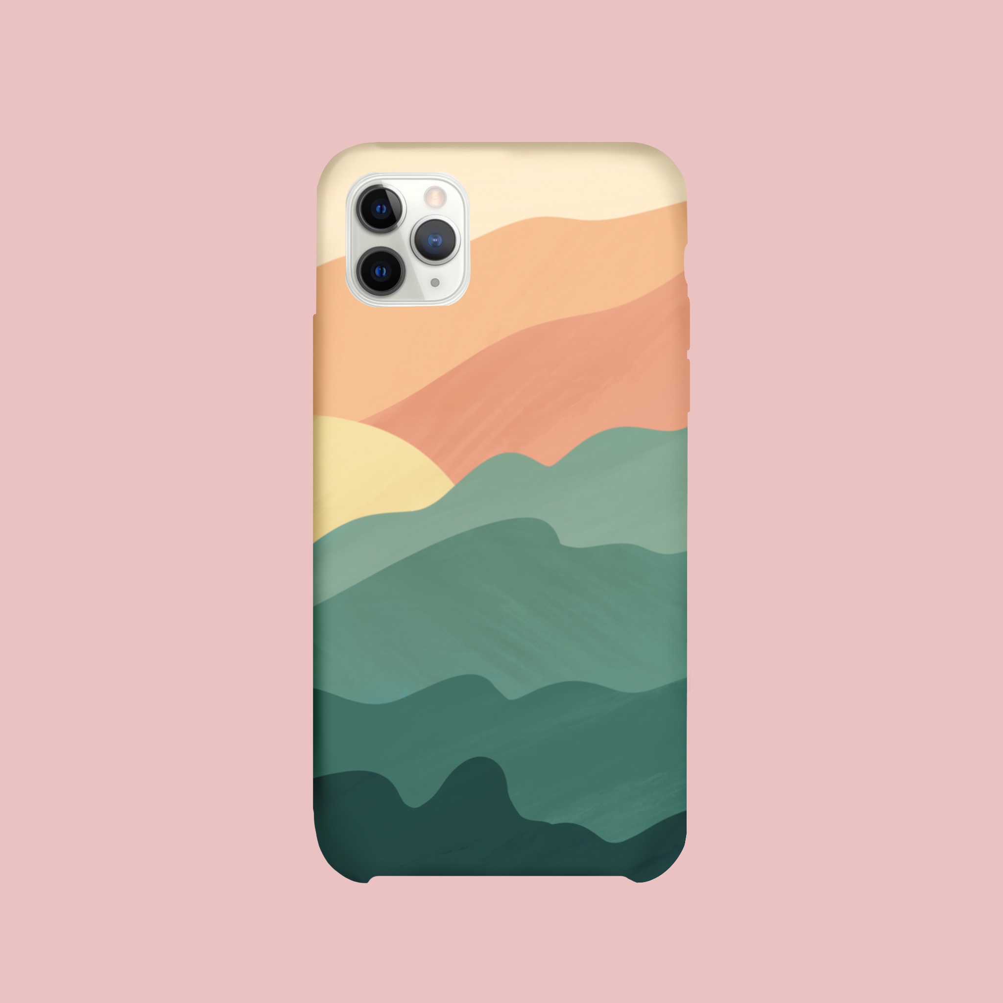 Pastel Peach & Turquoise Hard Case for OnePlus 6