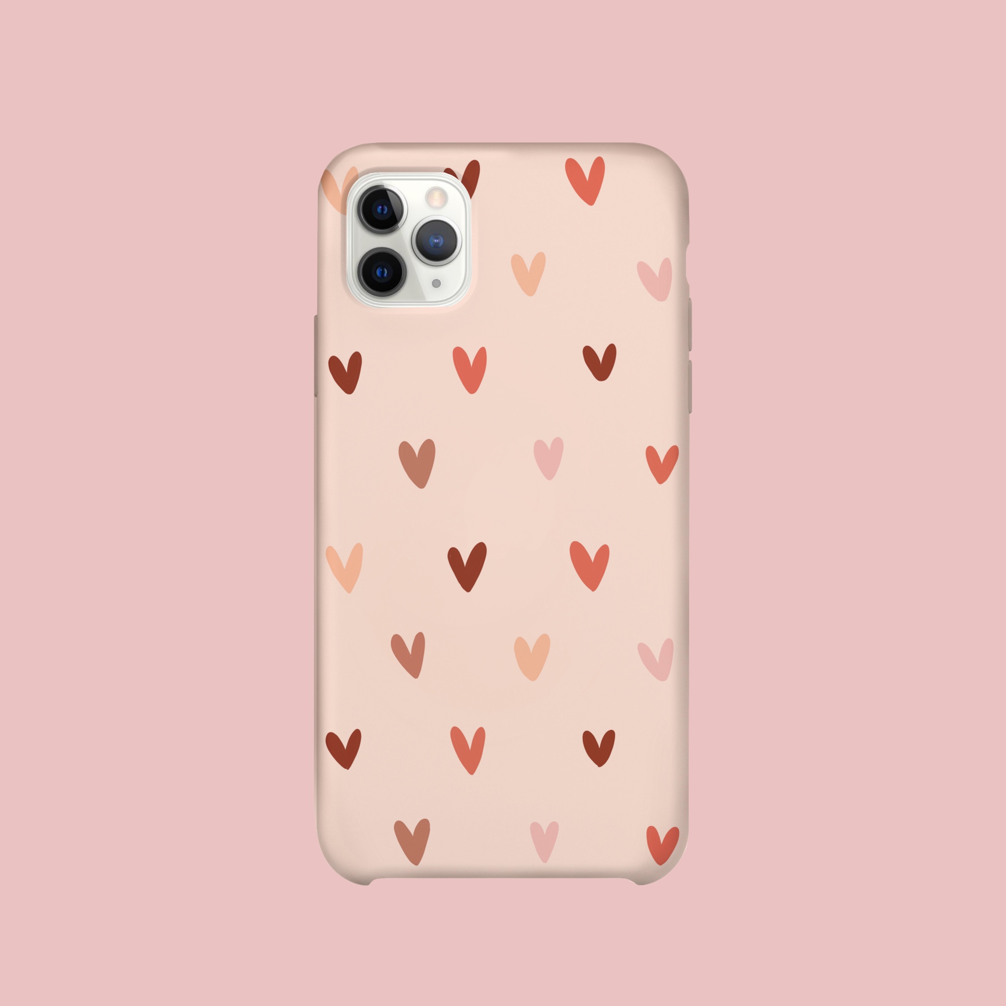 Minimalistic Pastel Pink Hearts Pattern Glass case for iPhone 6s