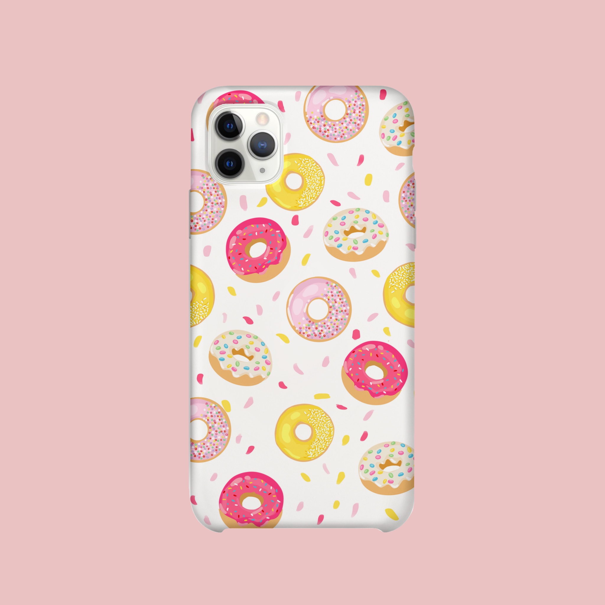 Funky Donuts & Sprinkle Pattern Glass case for iPhone XR