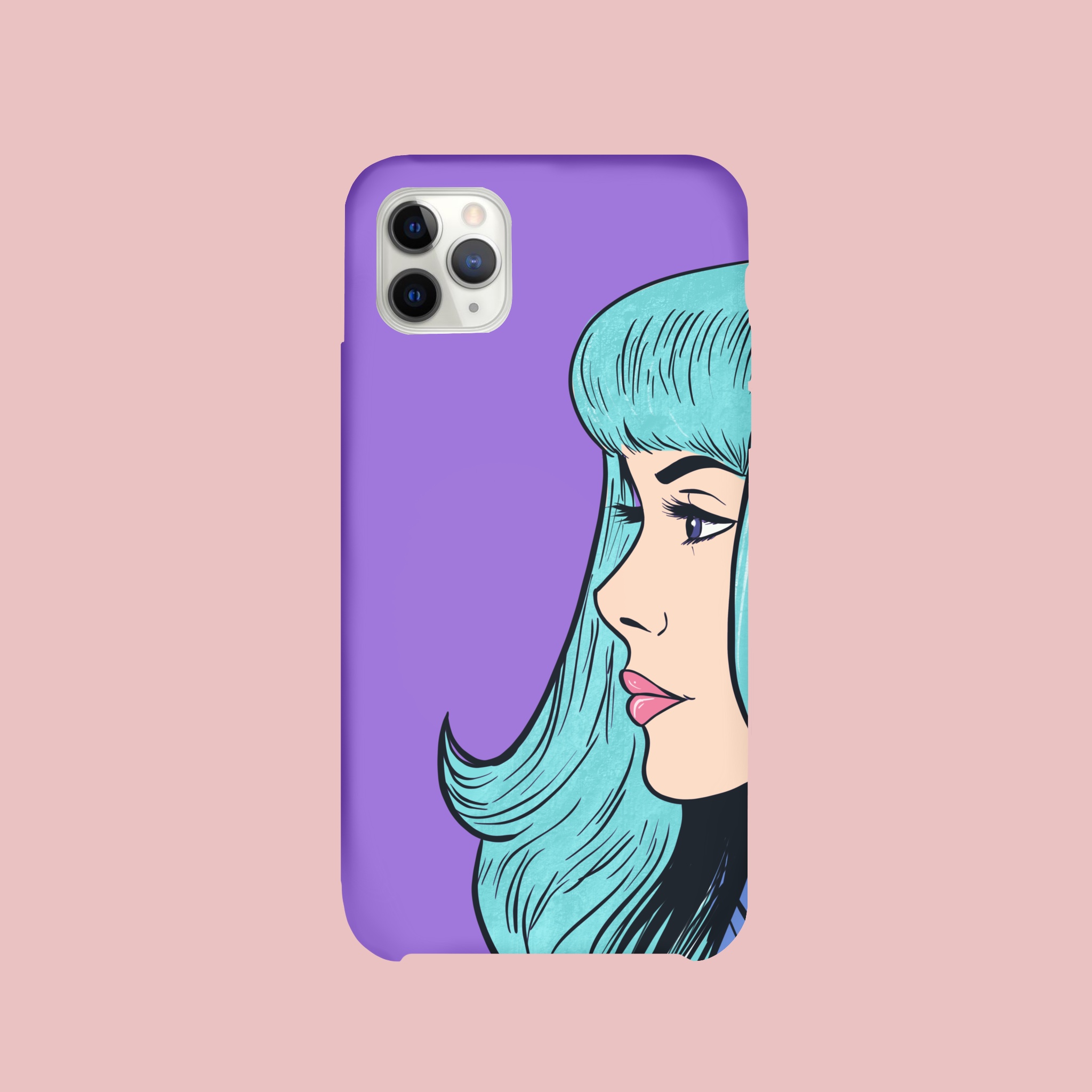 Lavender & Blue Pop-Art Hard Case for iPhone 6